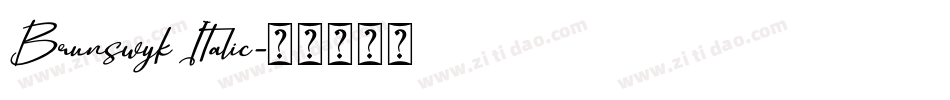 Brunswyk Italic字体转换